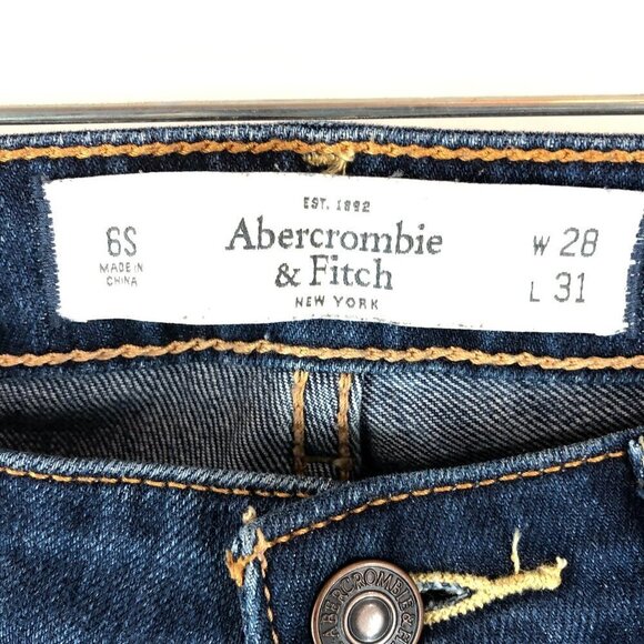 Abercrombie & Fitch The A&F Distressed Skinny Boot Jeans Size 6S - Picture 3 of 7